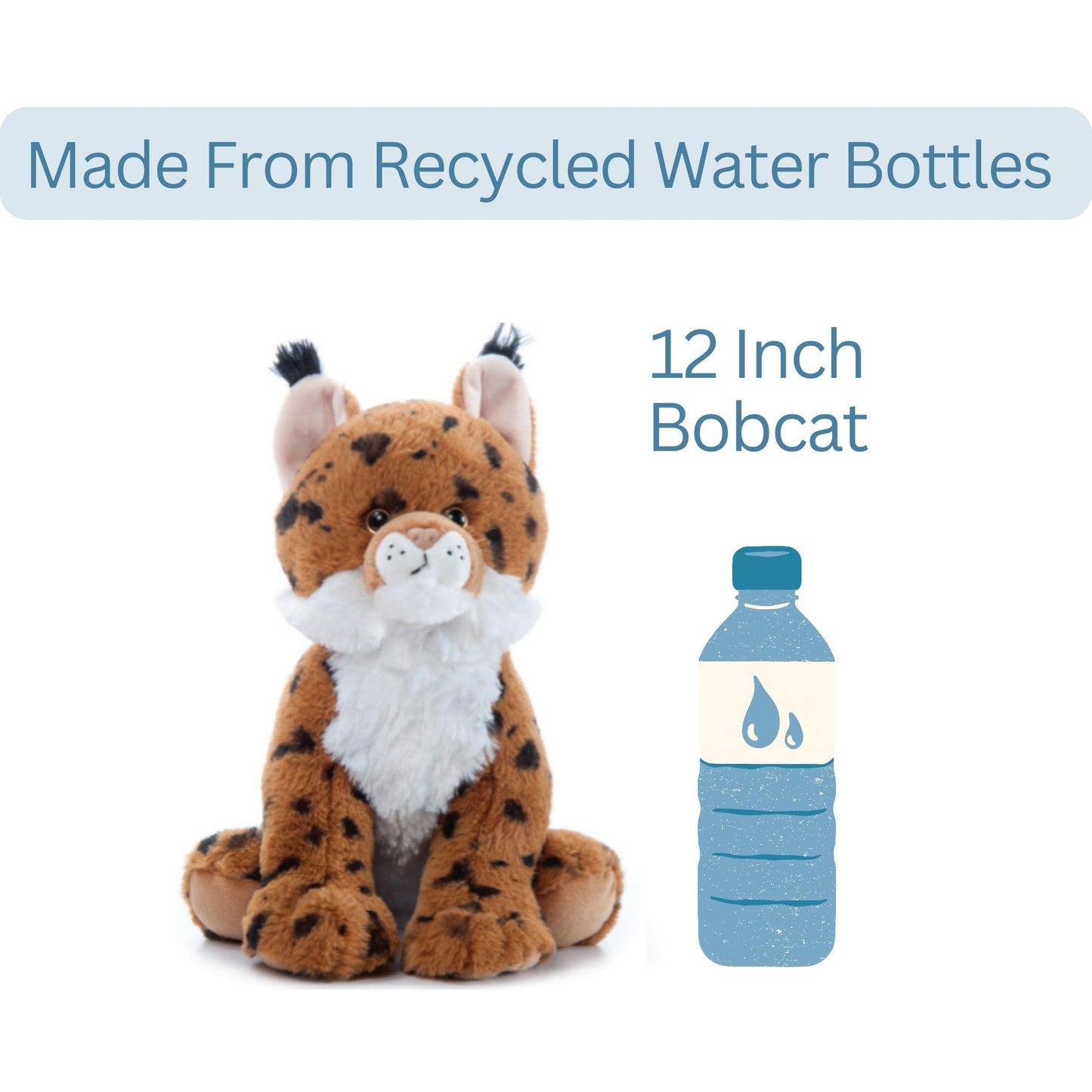 The Petting Zoo Bobcat Stuffed Animal, Gifts for Kids, Wild Onez Zoo Animals, Bobcat Plush Toy 12 inches