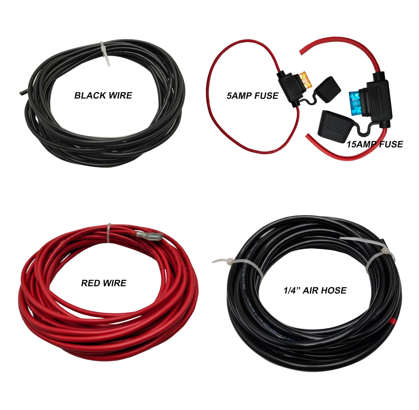NYSUS in Cab Dual Air Gauge Control Kit, Air Compressor Kit for Air Spring Suspension with Paddle Valve Gauge and Air Fittings for Truck, Van