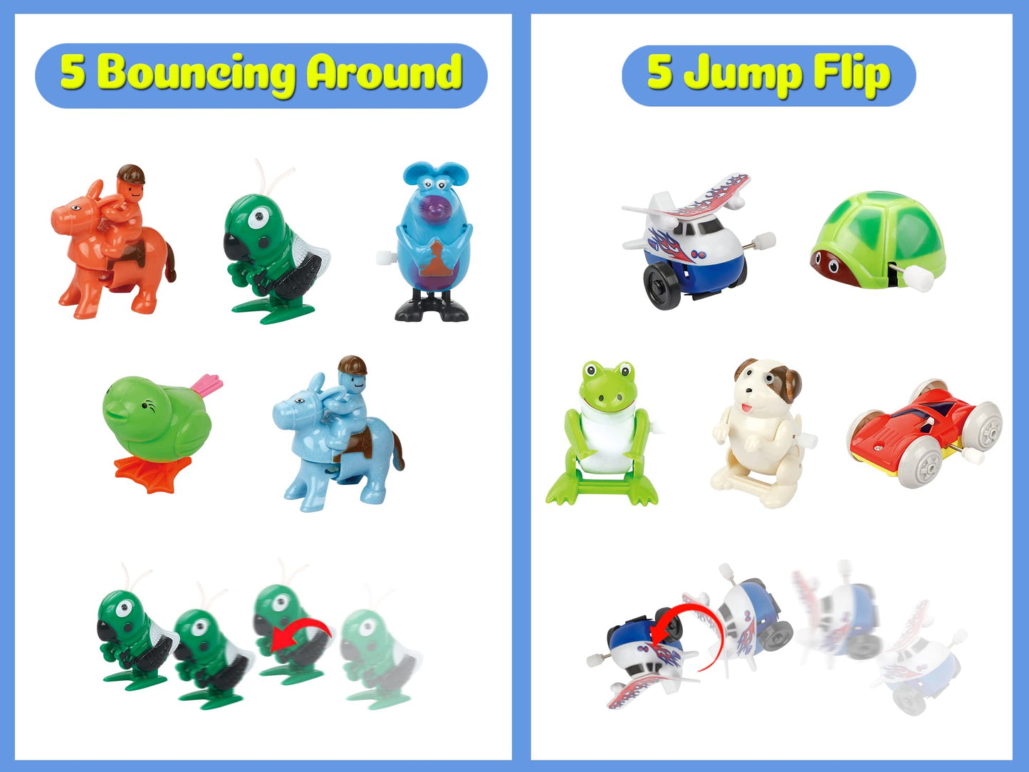 aruemp 28 Pieces Assorted Wind-up Toys for Kids, Wind Up Animals Bulk Flipping Walking Jumping Swimming Clockwork Toys Stocking Stuffers for Kids, Xmas Gifts