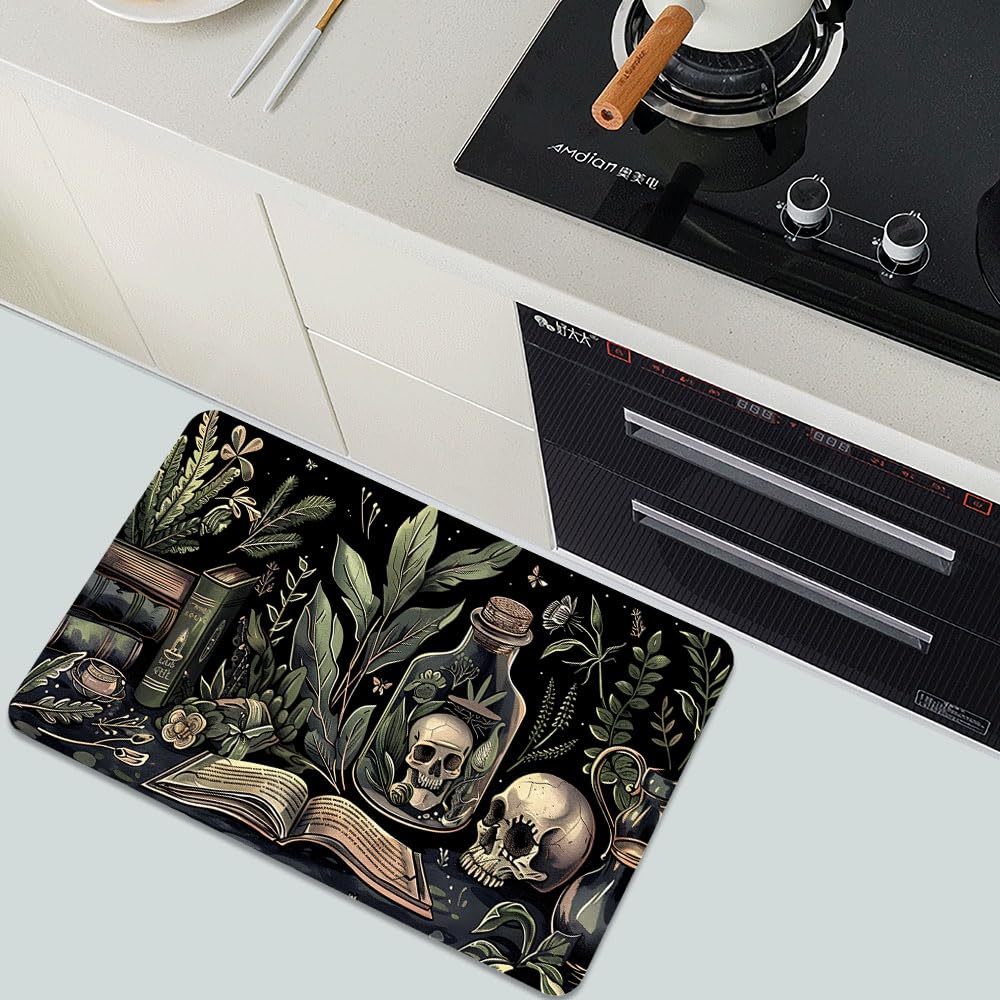 ZHUZHISHAN Bath Mat-Bathroom Rug，Books and Skulls-Absorbent Non Slip Quick Dry Stain Resistant Easy to Clean Care Shower Rug for Bathtub Shower Room 16×24Inch (40 * 60cm)
