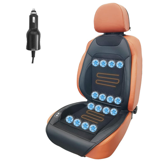 LANZMYAN Upgraded Cooling Car Seat Cover,12V-24v Ventilated Car Seat Cushion with 20 Fans Cooling System,Summer Winter Universal Full Back Seat Cover for Automobile SUV Truck (2 in 1 Function)