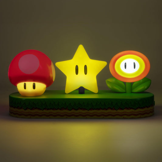 Paladone Super Mario Icon Light - Officially Licensed Mario Brothers Free Standing Desk Light, Gaming Room Decor and Merchandise for Boys and Girls, Nightlight Gift Accessory for Bedroom