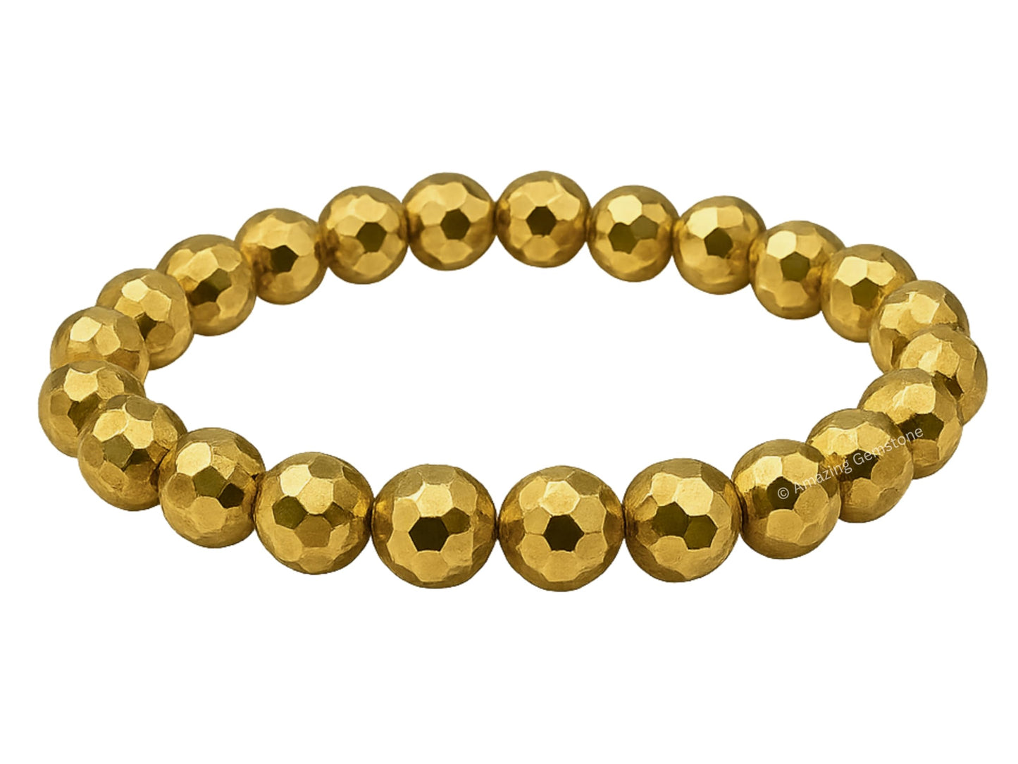 Amazing Gemstone Golden Hematite Bracelet for Women - Chakra Mens Bracelet Protection Crystals and Healing Stones - Blessing Bracelet Spiritual Meditation Gift Christmas Stocking Stuffers