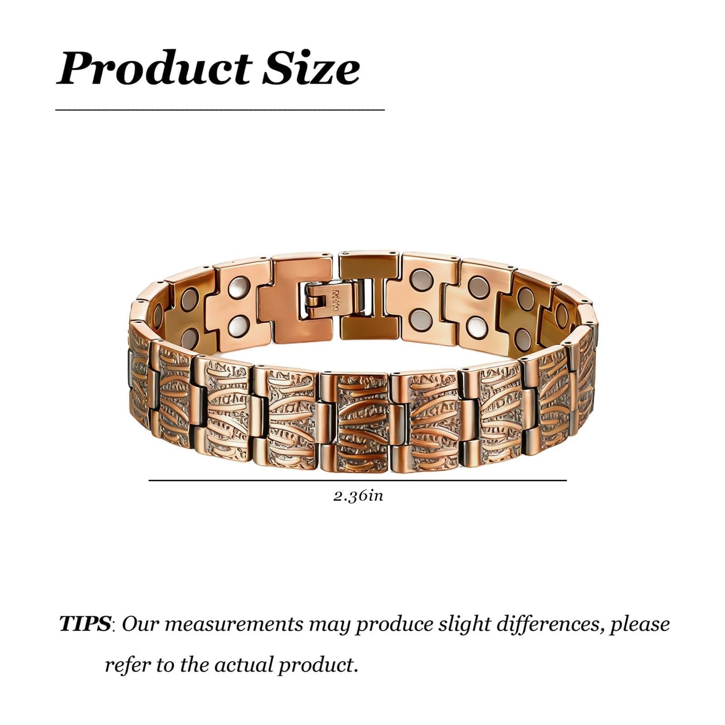YANCHUN Copper Bracelet for Men Women Cuff Bangle Bracelet Birthday Jewelry Gifts for Boyfriend Husband