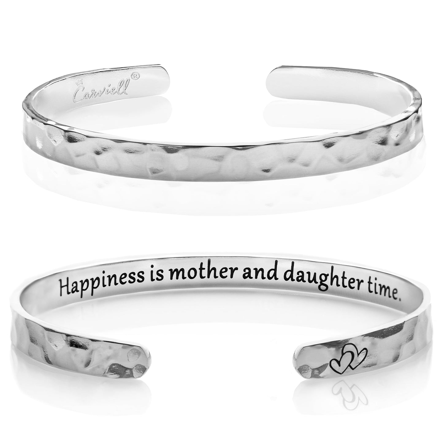 Carviell Bracelet - Gift for Mom from Daughter, Happy Birthday Mom Gifts, Mother's Day Gifts, Best Mom Ever Stainless Steel Cuff