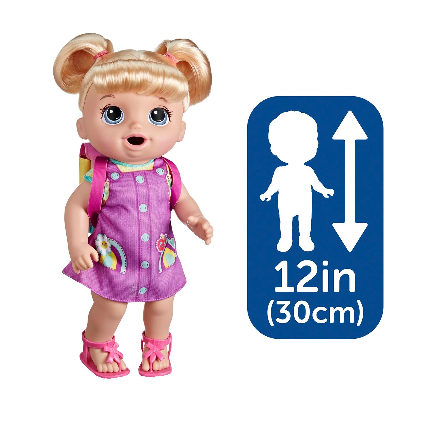 Baby Alive Time for School Baby Doll Set, 12 Inch, Back to School Toys for Girls & Boys, Blonde Hair, Preschool Gifts for Kids, Ages 3+ (Amazon Exclusive)