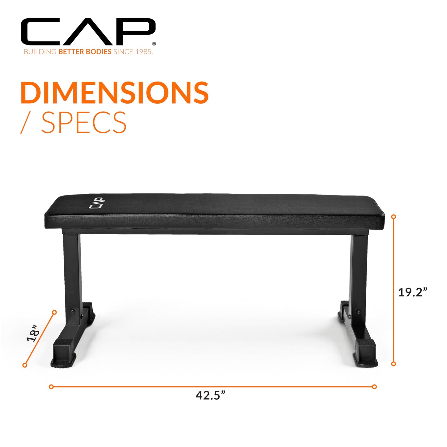 CAP Barbell Flat Weight Bench, Red