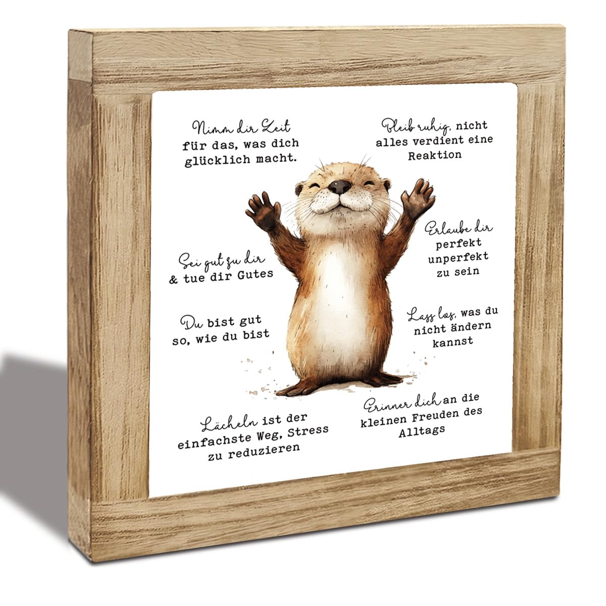 Inspirational Desk Sign Gift, Encouragement Motivational Quote Tabletop Decor, Stress Relief Positive Reminder for Home Office Desk Shelf, Thoughtful Gift for Coworkers Friends