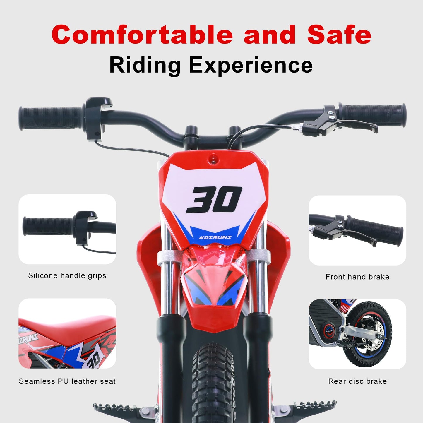 Blissskip Electric Dirt Bike for Boys Girls Ages 3-8, 250W High Racing Competition Grade Motorcycle, Up to 15MPH 3 Speed Settings Balance Bike, 12IN Off-Road Tires & Advanced Shock Absorption, Orange
