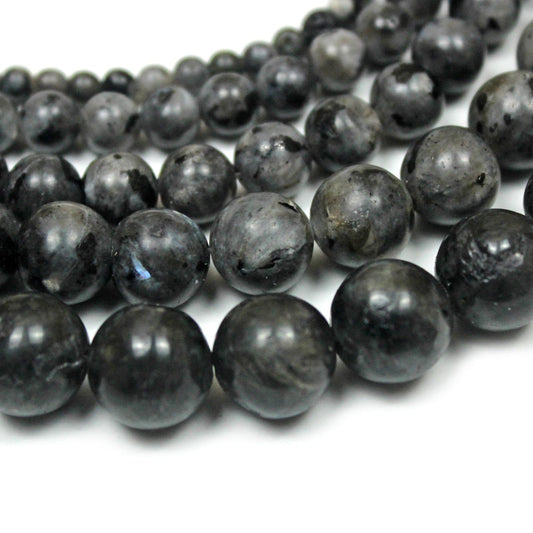 Cynbpm Natural Gemstone Black Loose Beads Charms Jewelry Making Supplies Beads for Bracelets Tourmaline Spacer Moonstone Necklace 15" 6mm