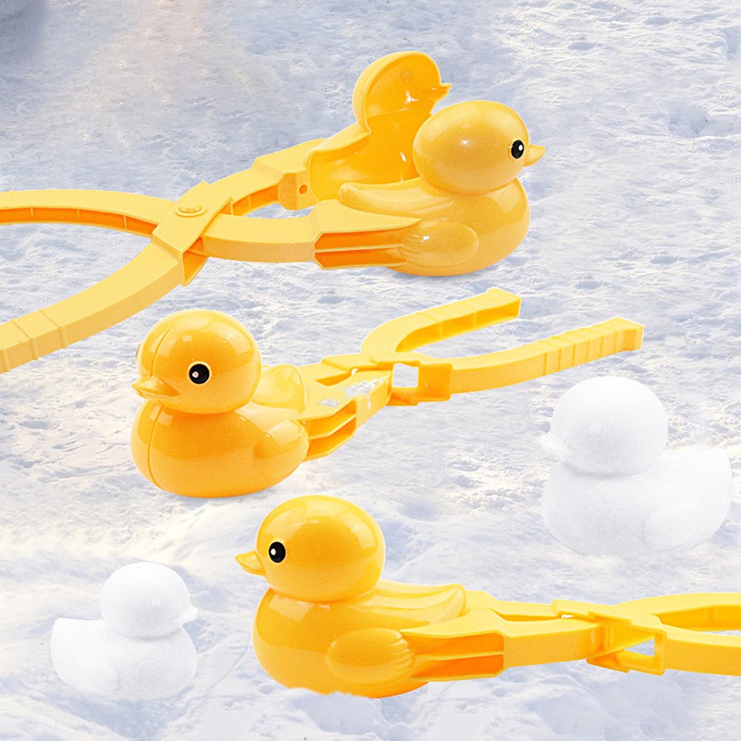 5 Pieces Duck Mold, Duck Rice Molds, Duck Scoop Molds Tongs for Rice, Rabbit Dinosaur Love Heart Bear Shaped Rice Ball Shaper Mold for Sushi Making Kit, Animal Snowball Maker Clip