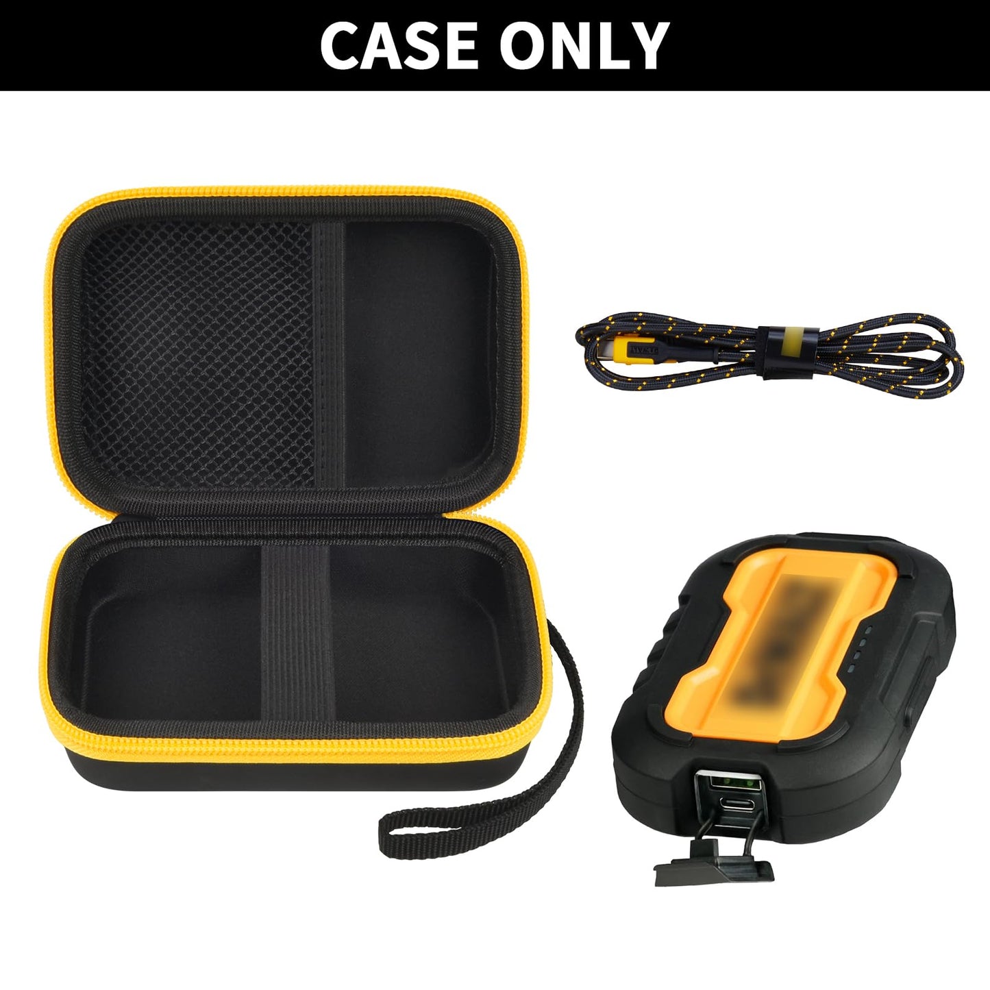 PAIYULE Case Compatible with DeWALT Powerbank 10000MAH/for Magnetic Power Bank 5,000mAh, Battery Charger Storage Holder Organizer, Power Bank Carrying Bag with Mesh Bag Fits for USB Cable (Box Only)
