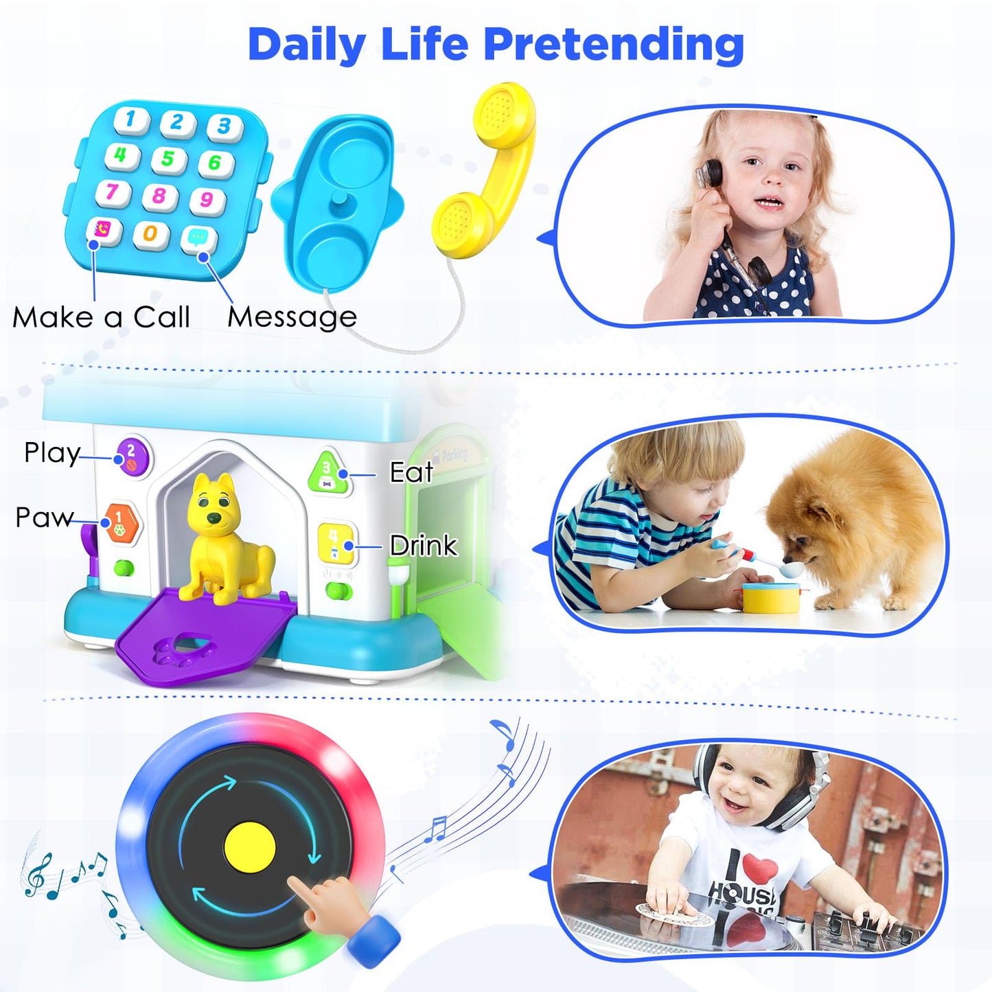 Vahome 14-in-1 Montessori Toys for 1 Year Old Boy Gifts, Musical Educational Baby Toy 12-18 Month, First Birthday Gift for One Year Old Boy Girl, 1st Present for Toddler 1-2 Age