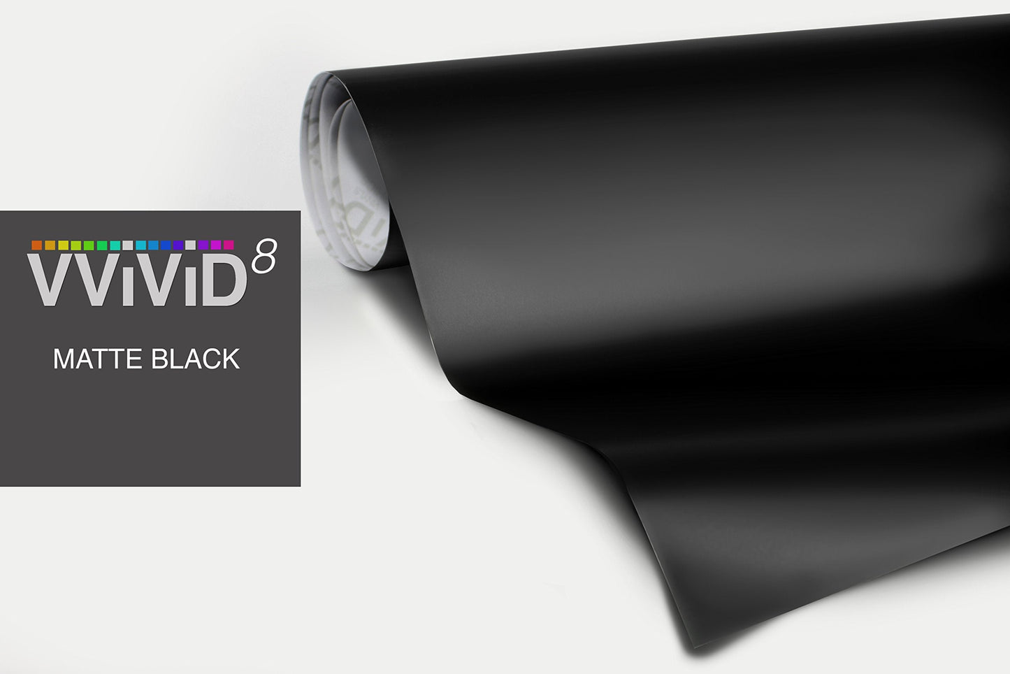 VViViD® Satin Flat Matte Stealth Jet Black Vinyl Wrap Roll with Air Release Technology (100ft x 5ft)