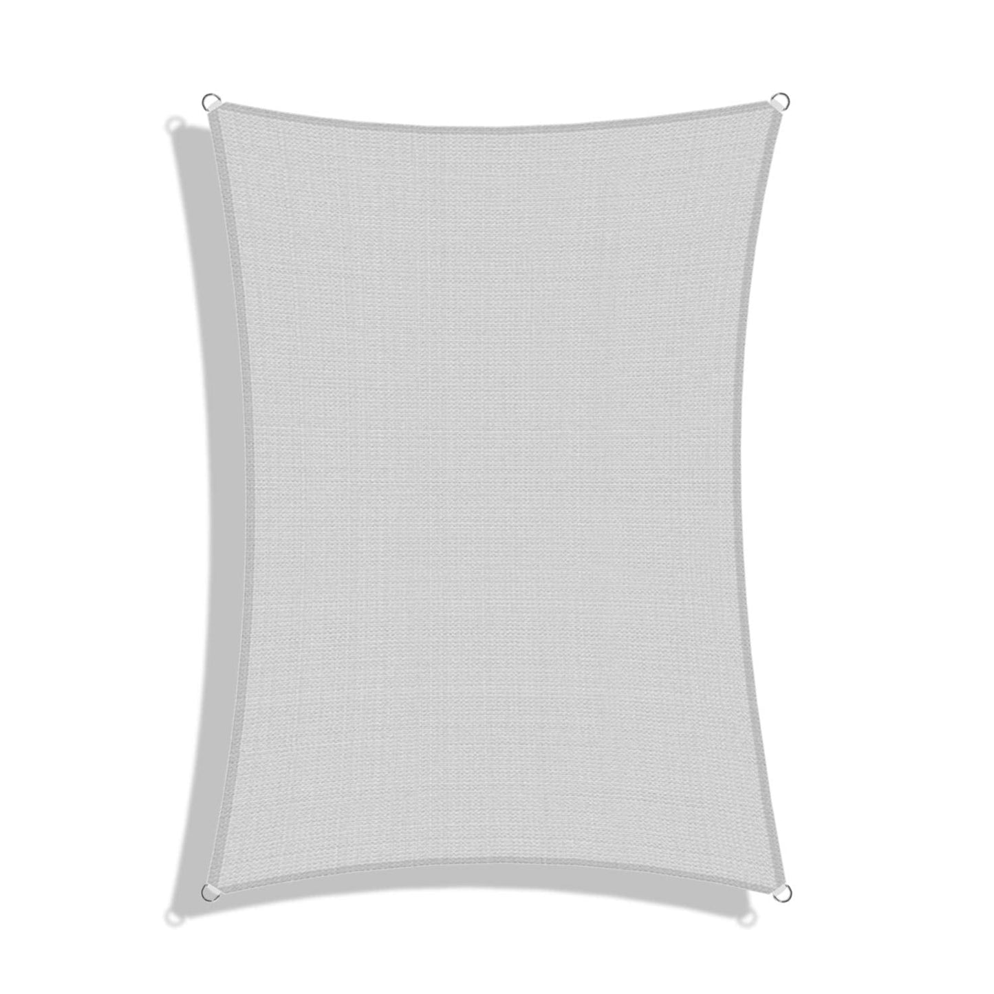 Windscreen4less 8' x 8' Sun Shade Sail Rectangle Outdoor Canopy Cover UV Block for Backyard Porch Pergola Deck Garden Patio (Gray)