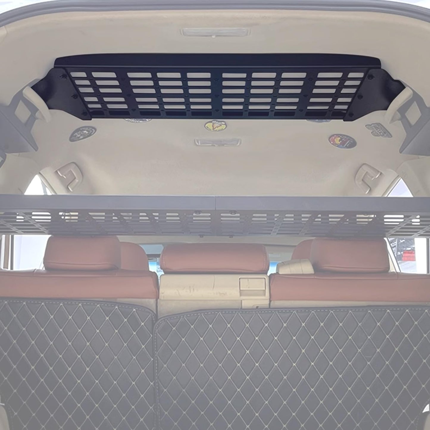 HIGH FLYING for Toyota Prado LC150/Lexus GX460 Car Molle Panels Storage Modular System Trunk Shelf Organizer Rear Cargo Racks (Roof Panel)