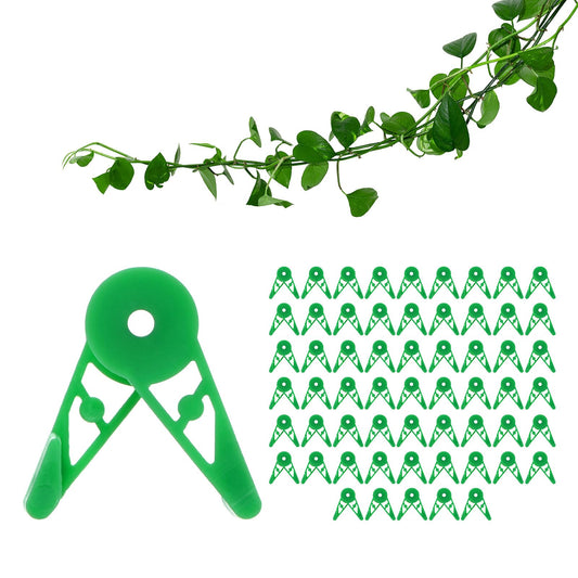 M METERXITY 60-Pack Adjustable Plant Clips, 360 Degree Plant Training Clips, Plant Stem Bender Training Clips for Low Stress Training/Plant Ties/Gardening Accessories [Green]