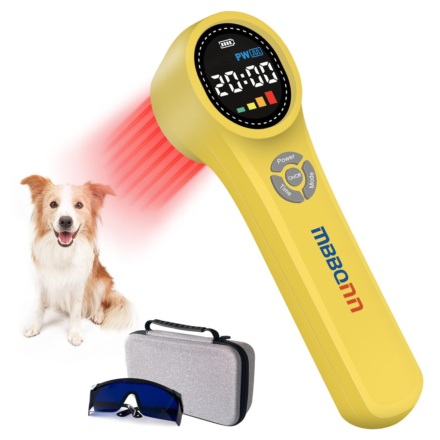 MBBQNN Laser Therapy Device for Pain Relief 4x980nm+16x660nm+4x810nm Cold Laser Therapy for Dogs Horses Equine Cats Low Level Laser Therapy for Tissues Joints Аrthritis Wound Healing Acute Injuries