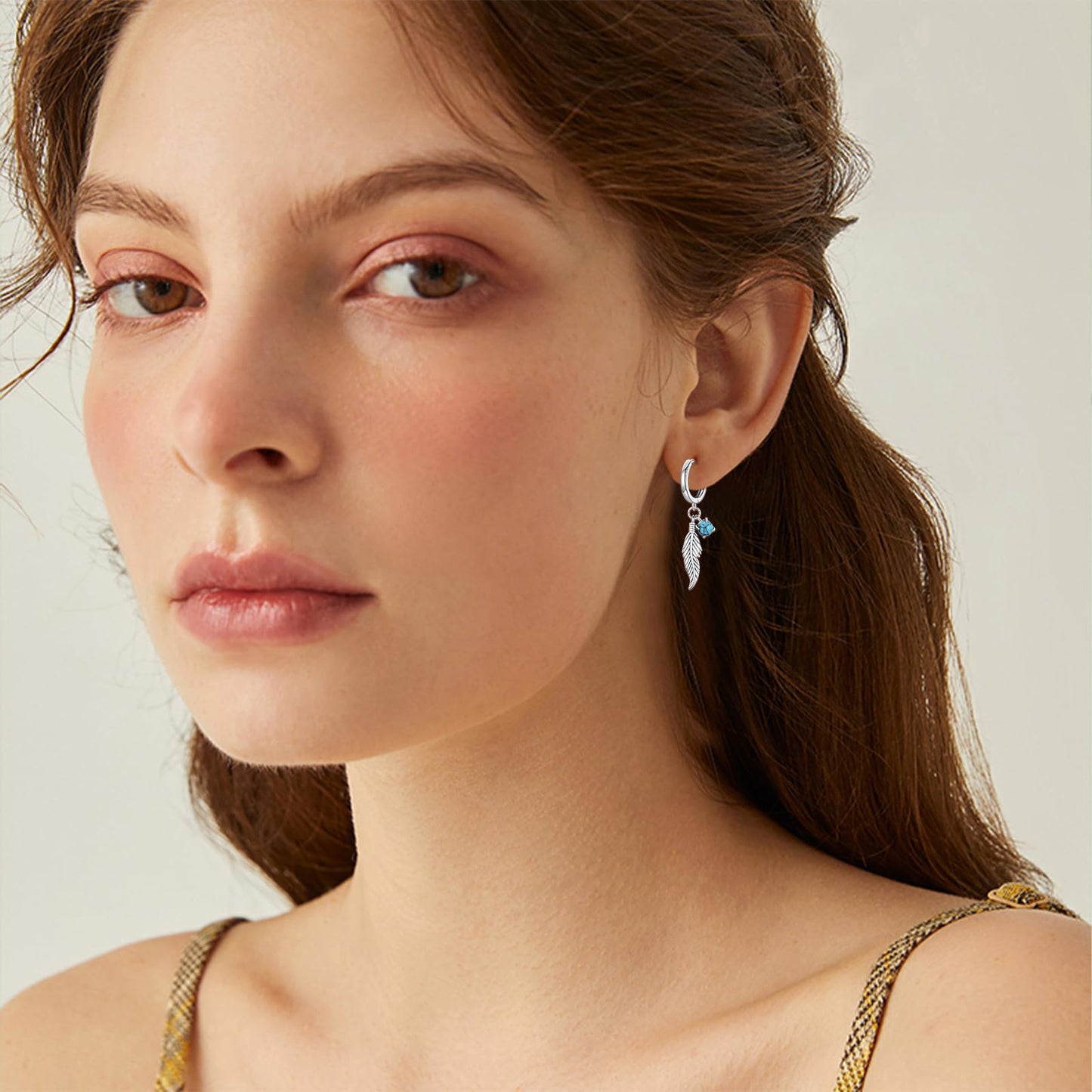 Feather Turquoise Earrings 925 Sterling Silver GenuineTurquoise Dangle Earrings Western Earring Native American Jewelry Indigenous Gifts for Women