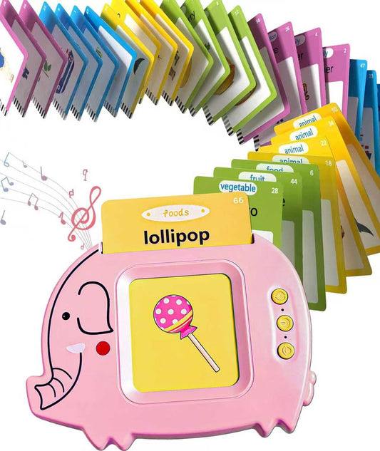 Baby Talking Flash Cards for Toddlers 1-3 with 224 Words, Montessori Learning Pocket Speech for Toddler, Card Early Education Device for Autism, Baby Talking Flash Cards for Toddlers 1-3
