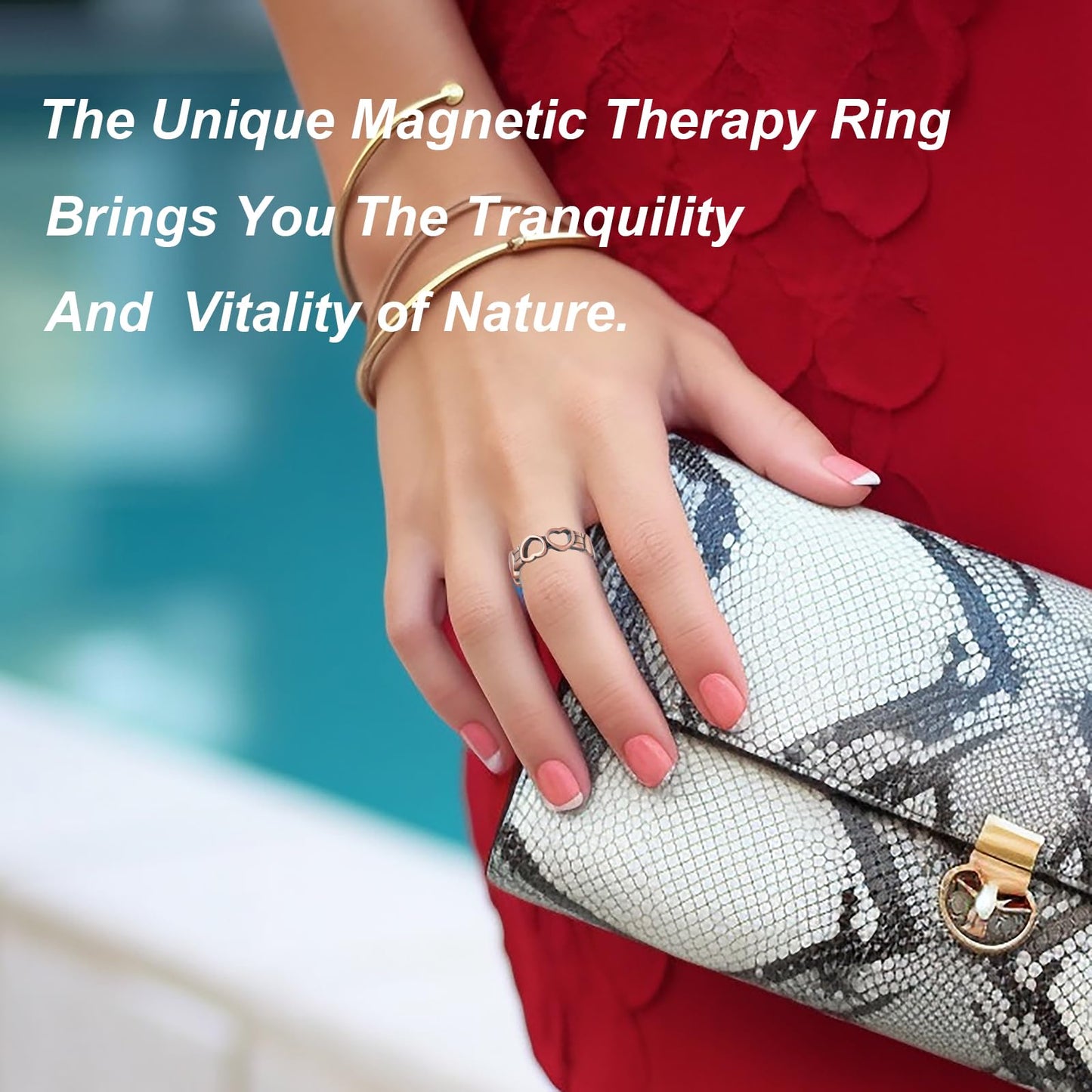 EnerMagiX Copper Ring for Women, 99% Pure Adjustable Heart Shape Magnetic Rings, Copper Jewelry(0086Q)