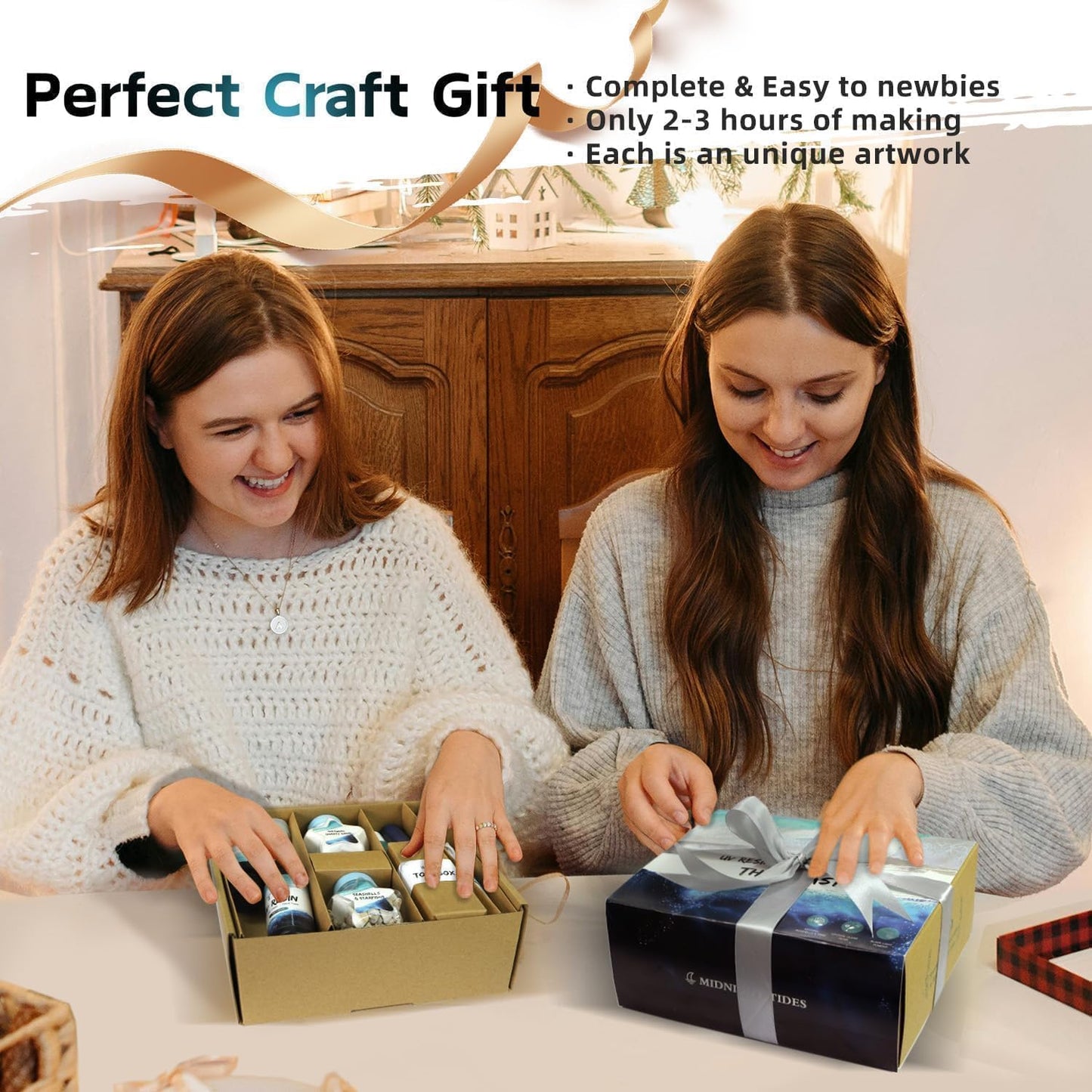 iland Craft Kits for Adults DIY UV Resin Kit Beach Themed Crafting Ocean Resin Art Creative Adult Crafts for Women Resin Art for Beginers Crafty Gifts for Women Teen Girls Mothers Day Birthday Gifts