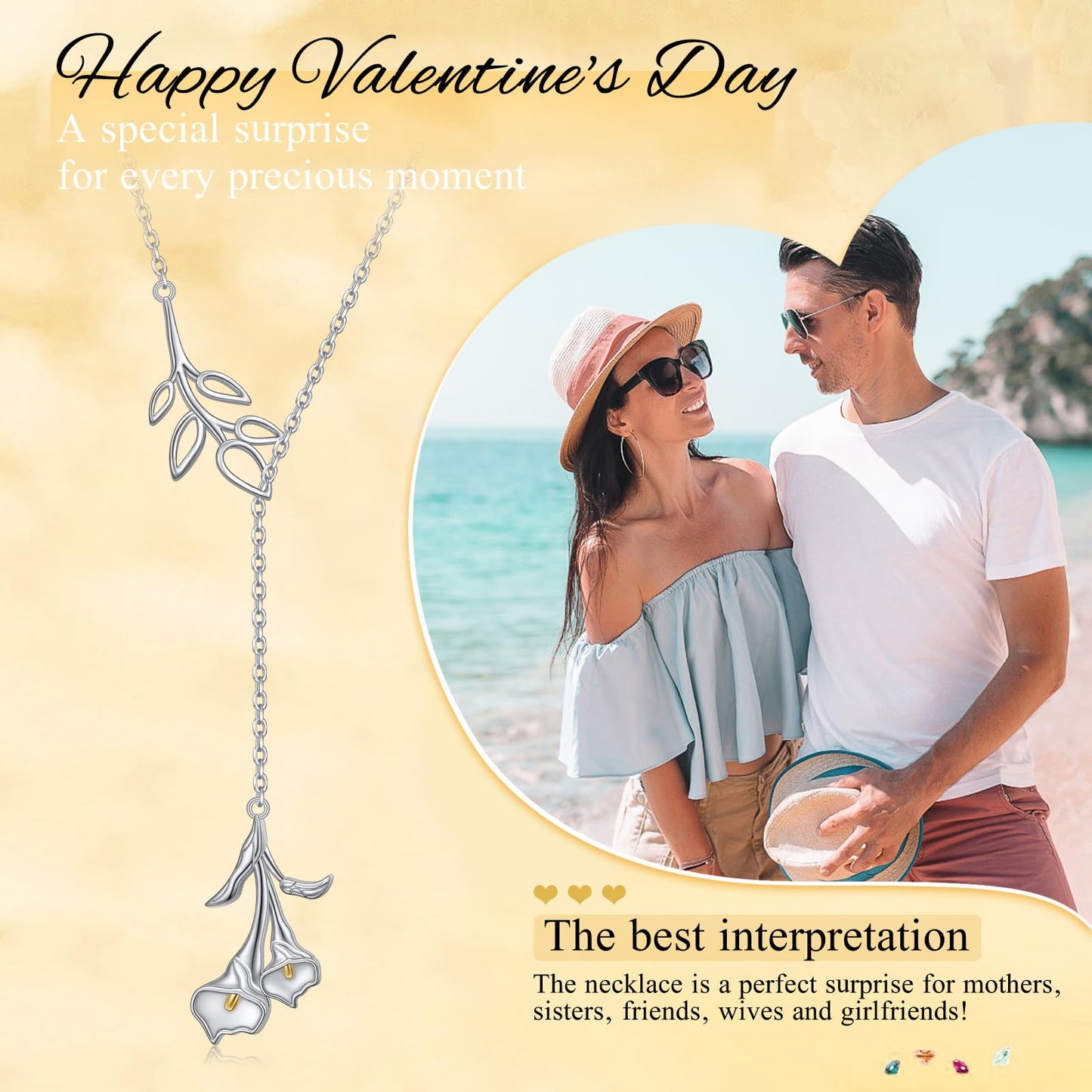 Anchor Necklace for Women 925 Sterling Silver Anchor Pendant Necklace with Moonstone Anchor Jewelry Y Shaped Lariat Style Necklace Polished Nautical Anchor Rope Fine Jewelry 30 inch for Love One