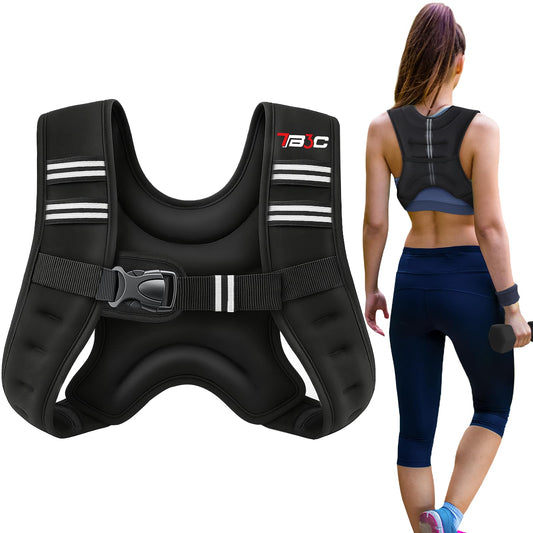 TB3C Weighted Vest Woman, 6 LB Weight Vest for Women, Plus Size womens weighted vest for Strength Training, Running, Workout, Jogging, Walking, Black