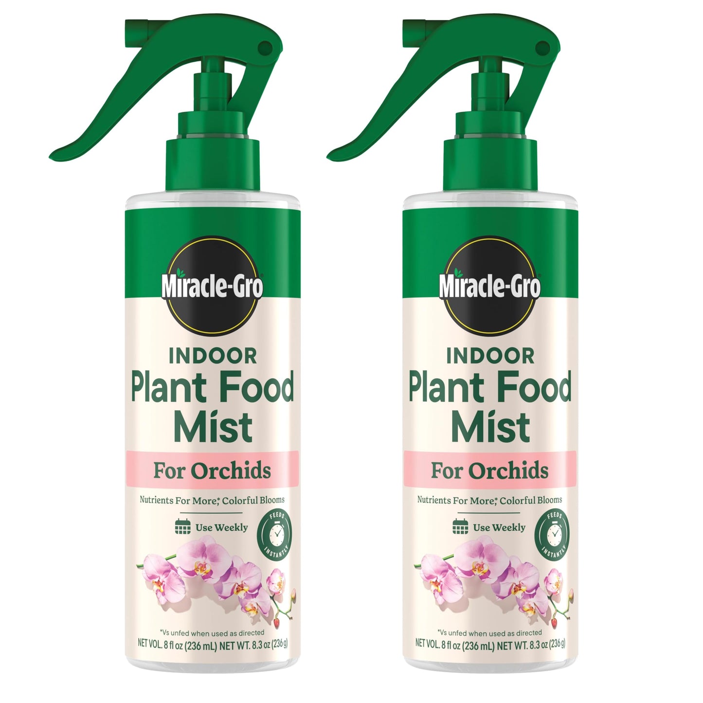 Miracle-Gro Indoor Plant Food Mist for Orchids, Orchid Plant Food, 8 fl. oz., 2-Pack