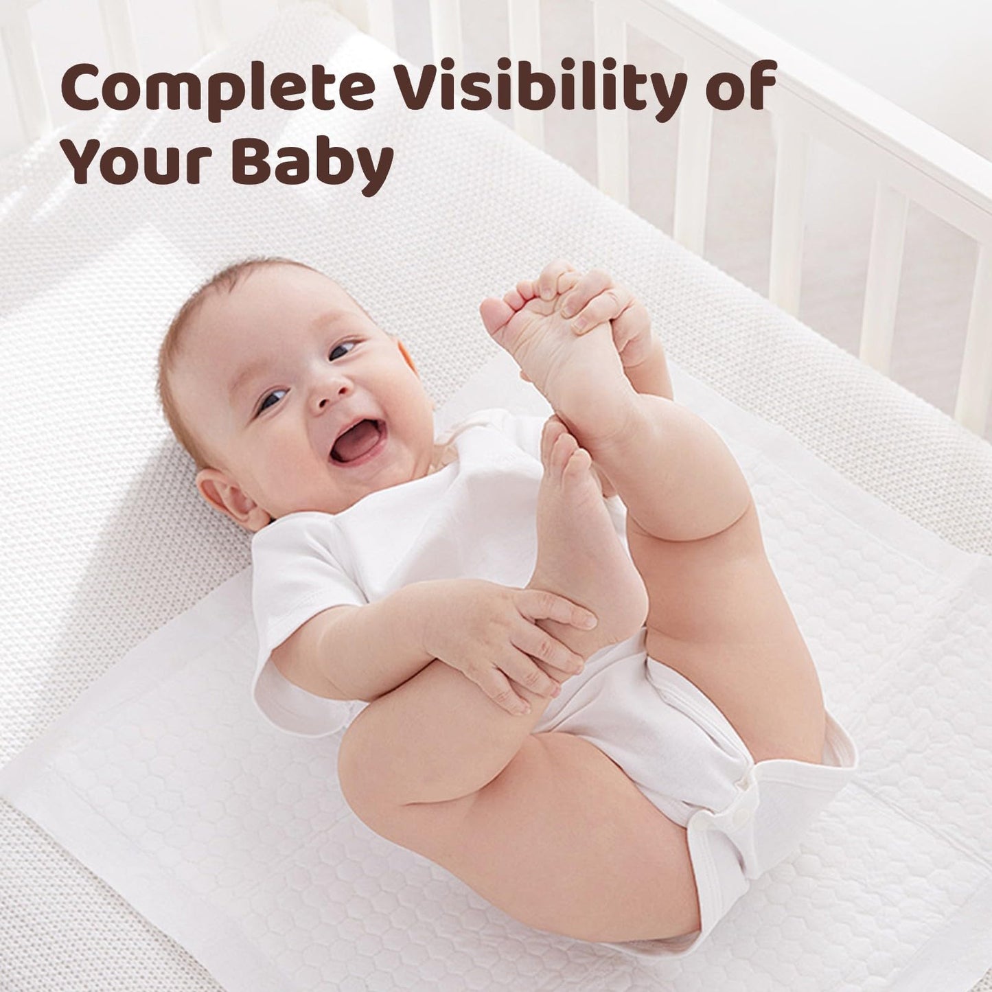 NETVUE Peekababy Baby Camera Monitor Video - Baby Monitor with Camera and Audio, 5" Display, 2-Way Talk, 4 in 1 Bracket Meets The Needs in All Scenarios, Smart Phone App, Cry Detection