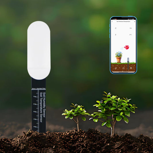 Smart Soil Moisture Meter: Zigbee Soil Tester with Temperature Sensor, Plant Moisture Meter with App Remote Control & Historical Record, Tuya Zigbee Hub Required, Soil Meter for Gardening