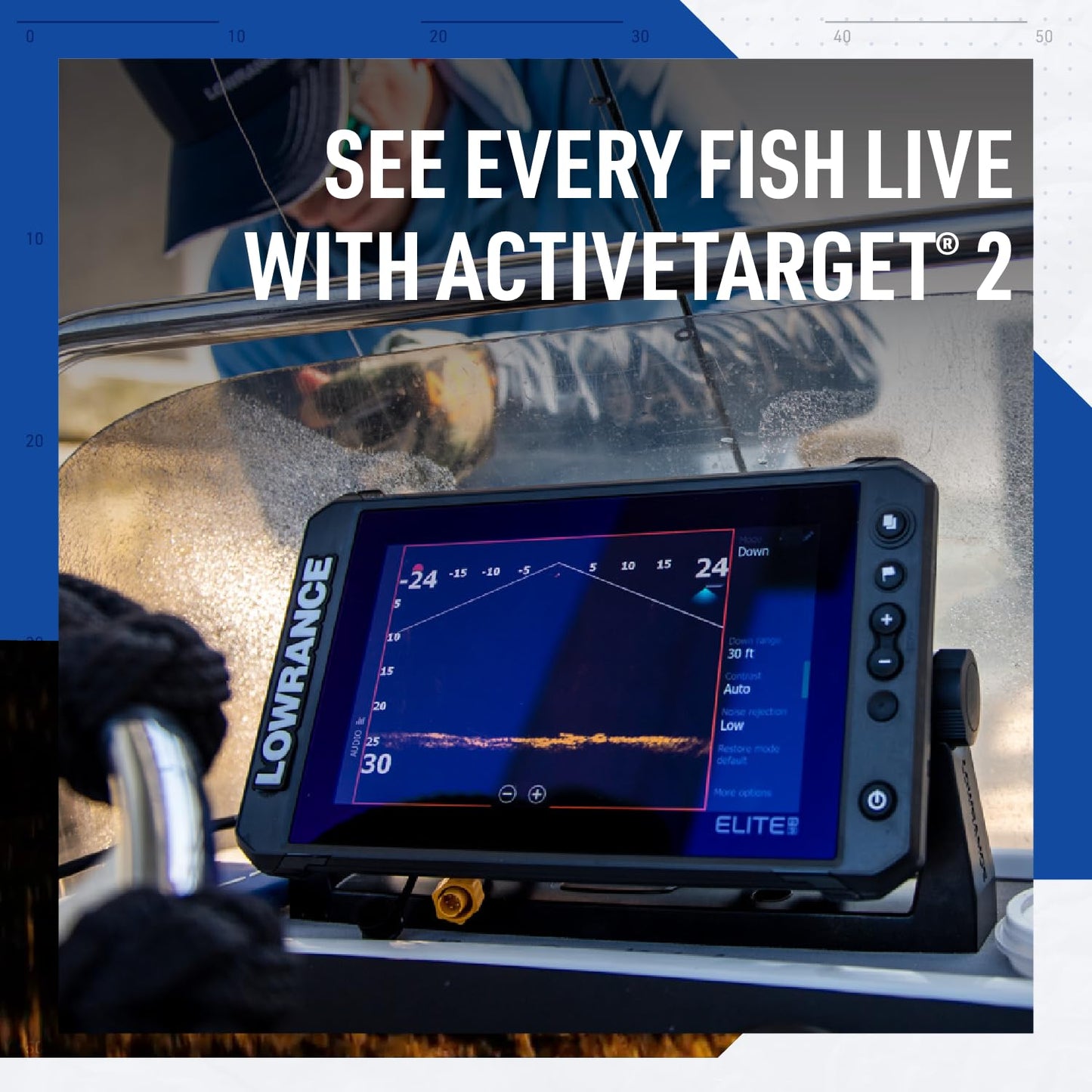 Lowrance Elite FS 12 FishFinder/Chartplotter with Active Imaging 3-in-1 Transducer and Preloaded C-MAP Discover OnBoard Charts, 12-inch IPS Touchscreen Display, Black, 000-16432-001