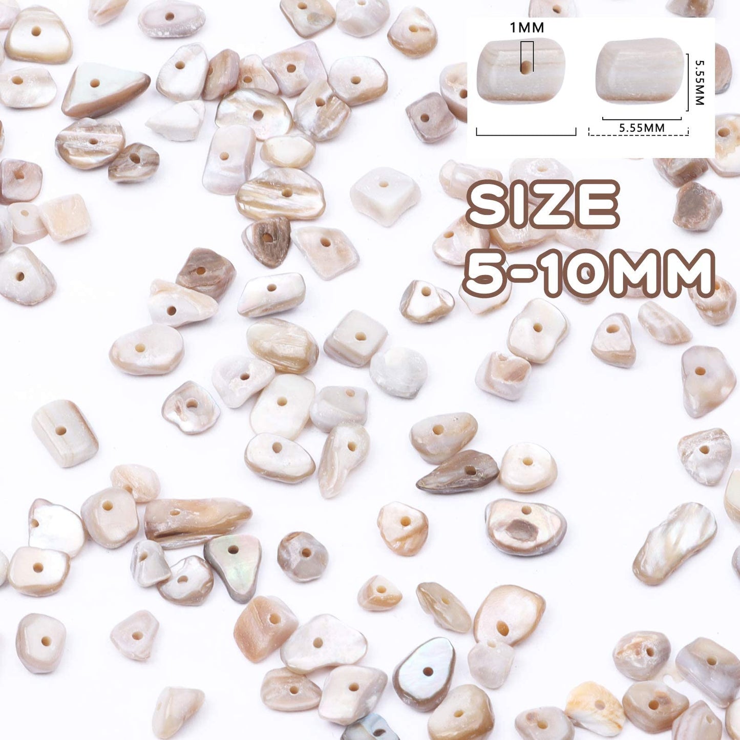500 pcs Natural Chip Stone Beads Multicolor 5 mm to 8 mm Irregular Gemstone Healing Crystal Loose Rocks Bead Hole Drilled DIY for Bracelet Necklace Earrings Jewelry Making Craft