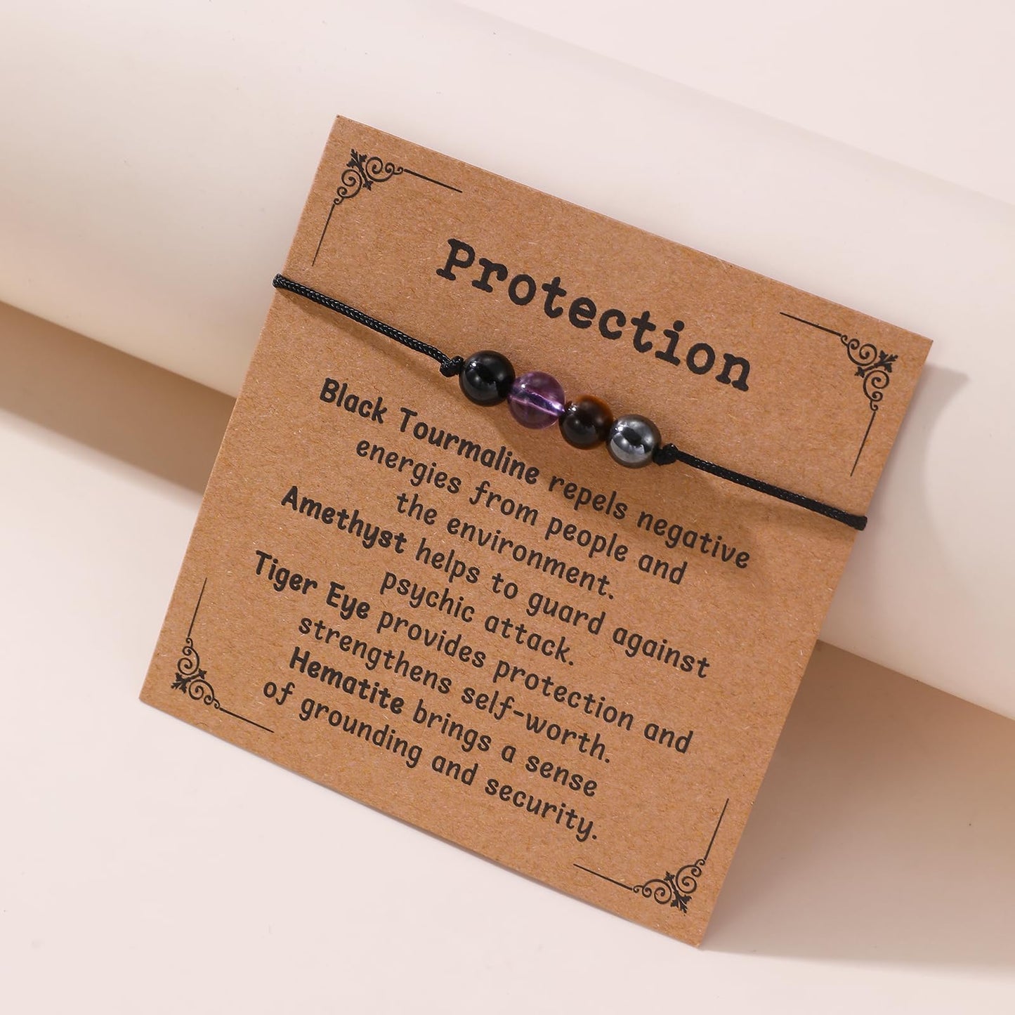 Korotho Safe Travels Bracelet for Women Men, Enjoy The Journey Bracelets Travel Protection Jewelry Natural Gemstone Beaded Bracelet Healing Crystal Safe Journey Health Anxiety Stress Relief Gifts