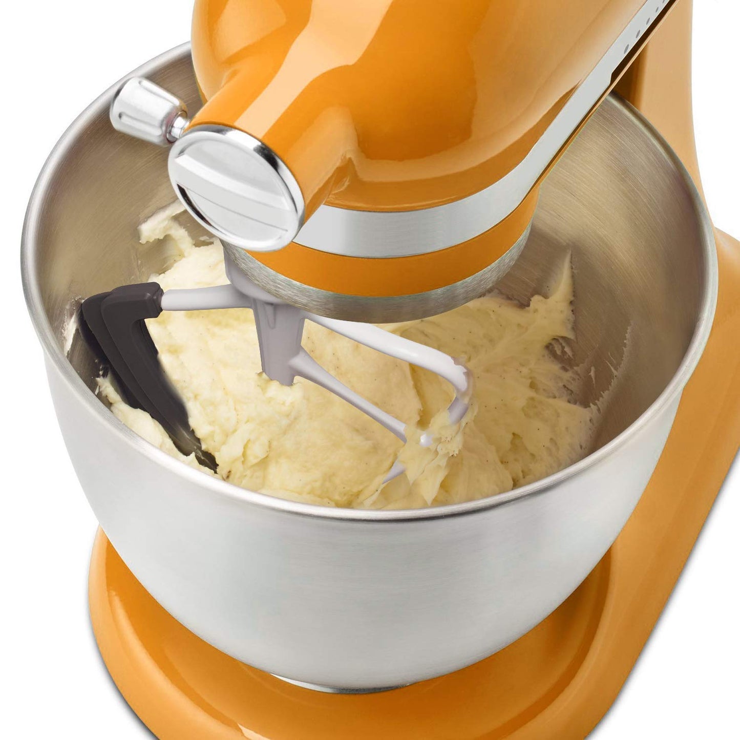 KITCHPOWER 4.5-5 Quart Flex Edge Beater for Tilt-Head Stand Mixers White