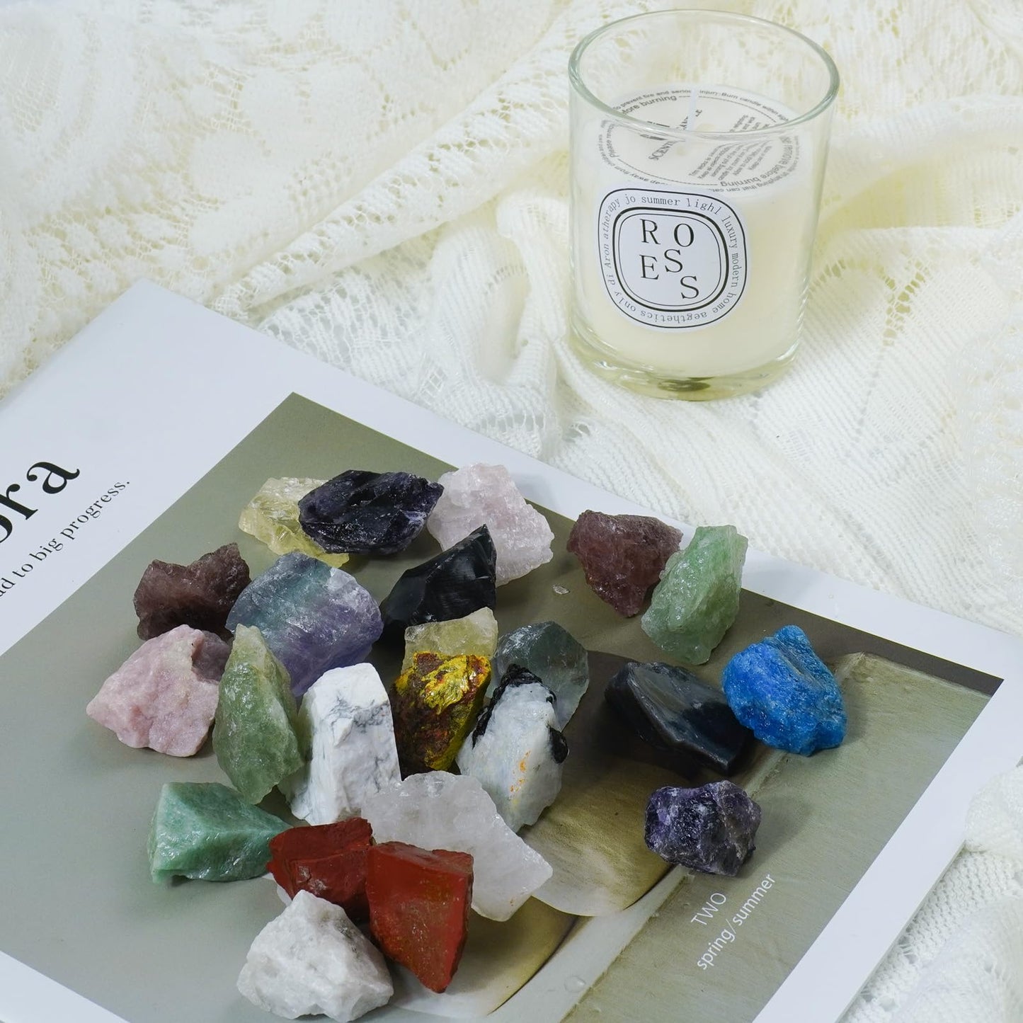 Raw Crystals, Large 1.2-2.0" Healing Crystal Natural Rough Stones for Intuition,Chakra,Meditation,Decoration,Polishing,Energy Work (Dragon Blood Stone, 3.5oz-0.8-1.2"raw Crystals)