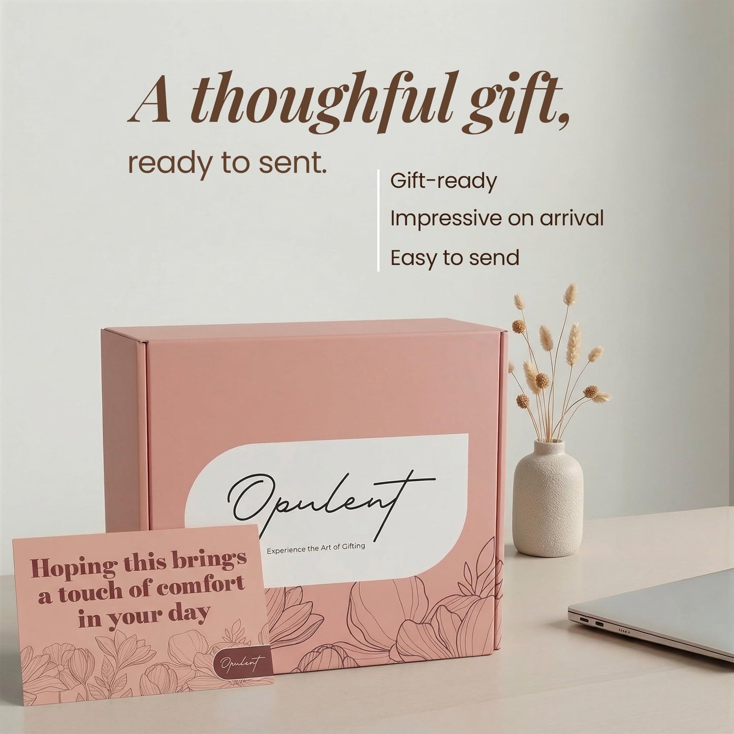 Opulent Luxury Self Care Gifts for Women - Hug in a Box Comfort Care Package - Spa Gift Set with 40 oz Tumbler & Cozy Blanket - Ideal for Get Well, Thinking of You, Birthday, Sympathy & Corporate