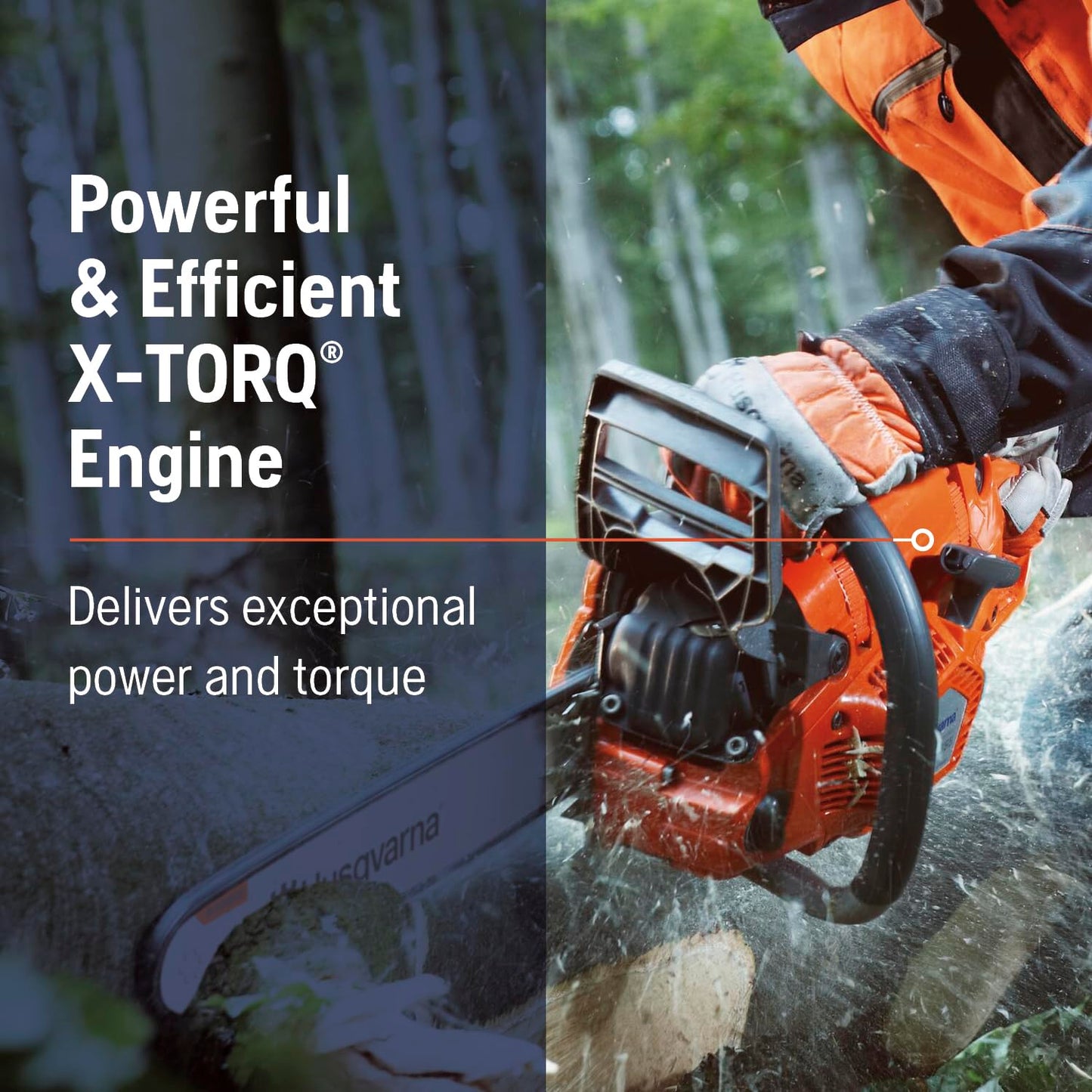 Husqvarna 555 Gas Chainsaw, 60-cc 4.16-HP 2-Cycle X-Torq Engine, 24 Inch Chainsaw with X-Cut Chain, for Felling, Limbing and Bucking Small and Midsize Trees, Gifts For Men