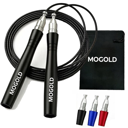 Mogold Speed Rope Jump Rope for Crossfit, Boxing | Lightweight Skipping Rope for Women and Men Workout With Premium Bearing Balls | Unbreakable Handles