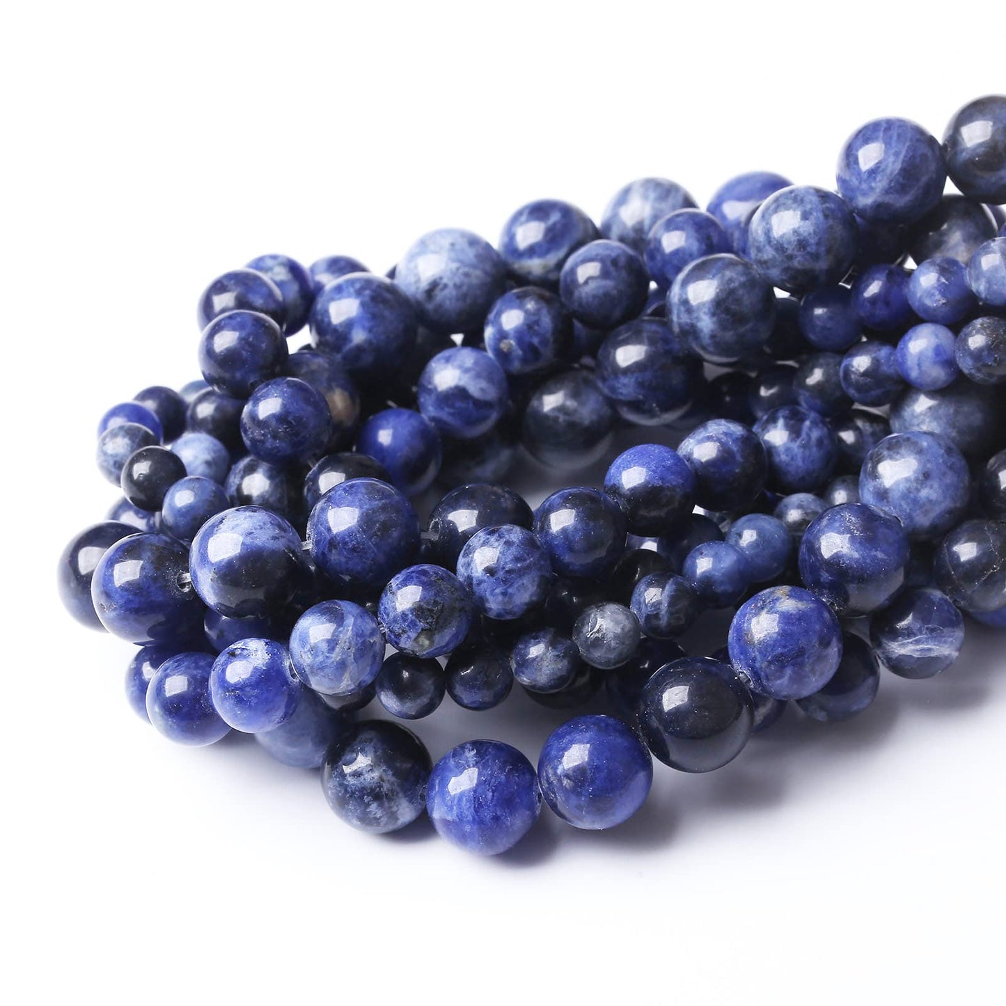 45PCS 8MM Natural Bule Sodalite Stone Beads Energy Healing Beads for DIY Jewelry Bracelet Necklace Making for Jewelry Making15Inch