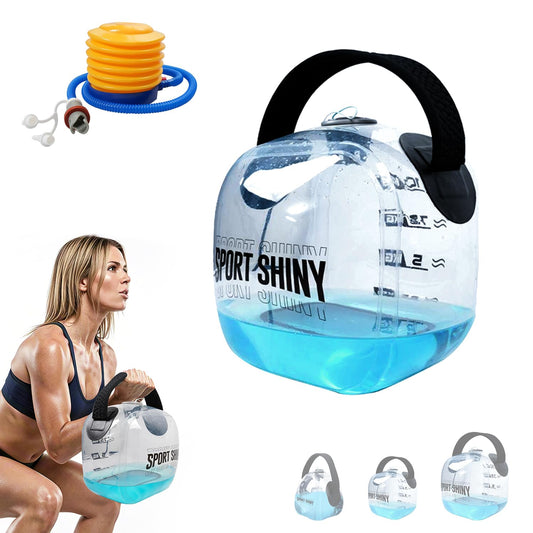 ENOVI EasyGo Kettlebells, Foldable Water-Filled Kettlebell, Adjustable Kettlebell (Cube, 5.5-22LB)