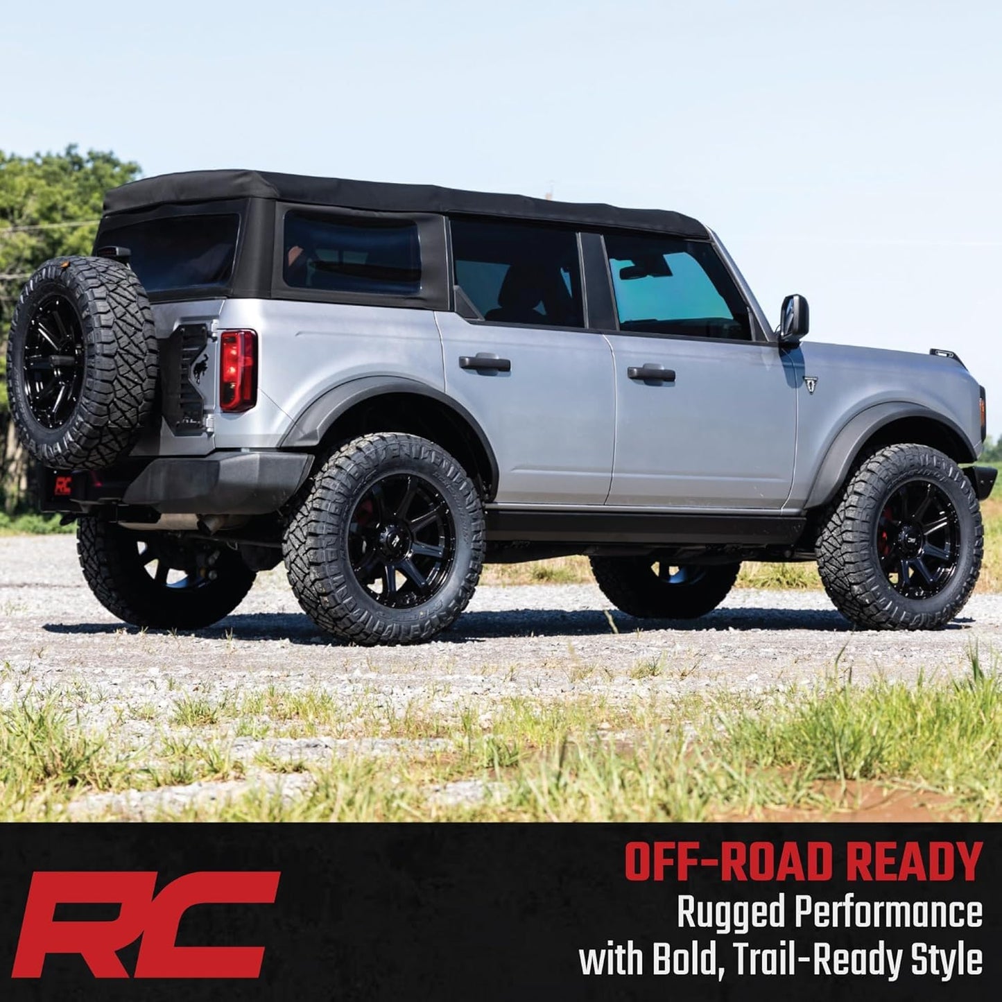 Rough Country 81 Series 20x9 Wheel - 8x180mm Bolt Pattern, +0mm Offset, One-Piece Aluminum, Semi-Gloss Black Off-Road RIm for Trucks, Jeeps, SUV