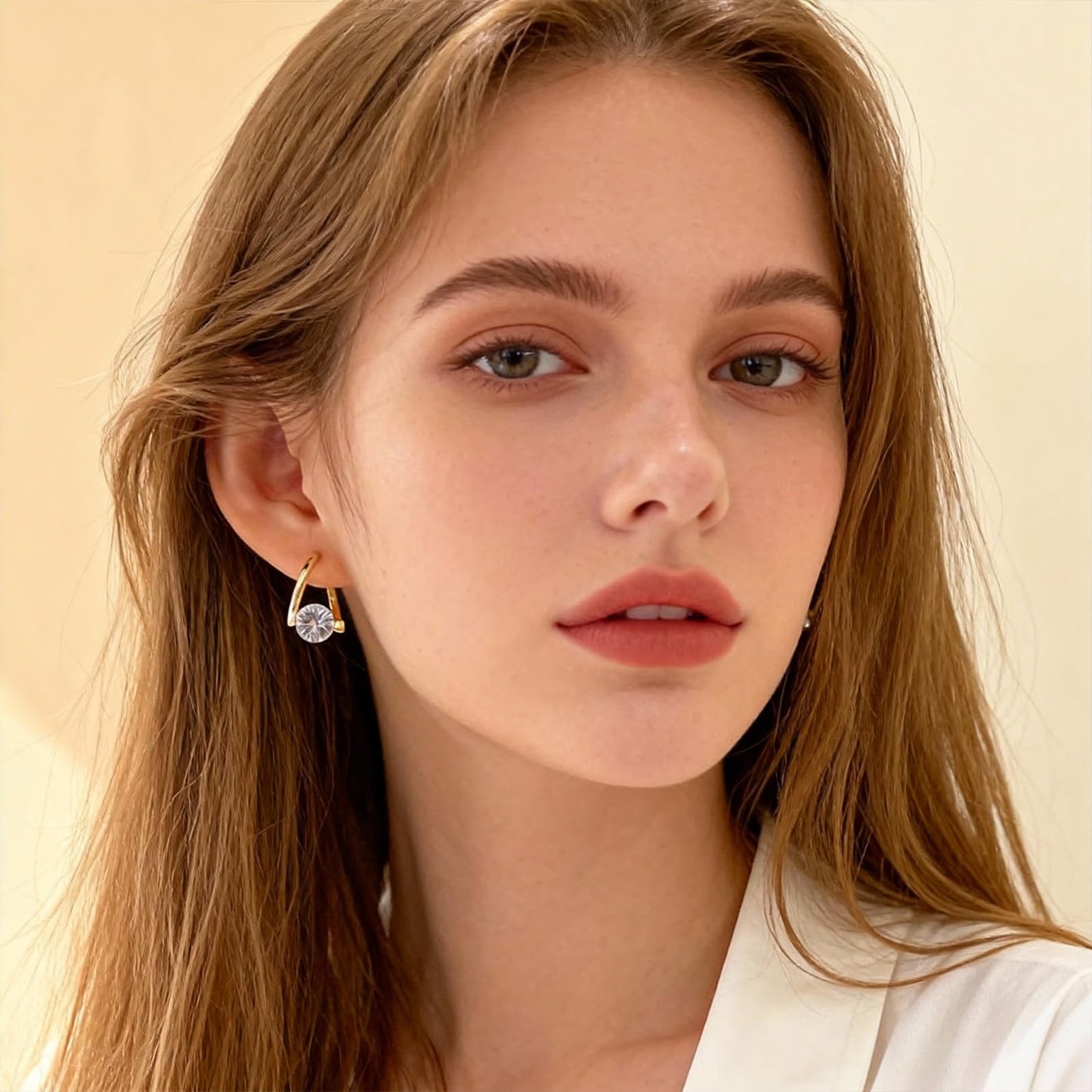 Lymphatic Earrings for Women Silver Zircon Hoop Huggie Earrings Dainty Fashion Jewelry Gifts