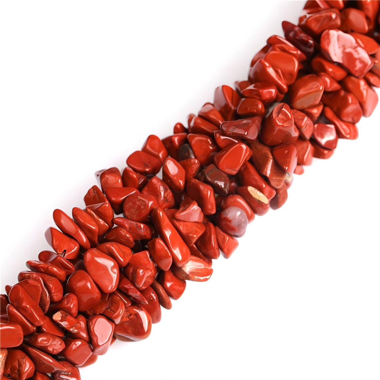 Natural Chip Stone Beads 450pcs Red Jasper Chips 5-8mm Genuine Real Irregular Healing Crystal Rocks Hole Drilled DIY Loose Gemstone Beads for Jewelry Making Bracelet Earrings Necklace Crafting