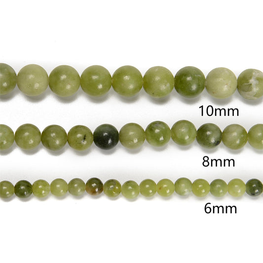 48Pcs 8mm Green Jade Natural Round Loose Real Stone Beads Gemstone Genuine for DIY Hand Made Craft Jewelry Bracelet Earring Necklace String Making Energy Healing Power