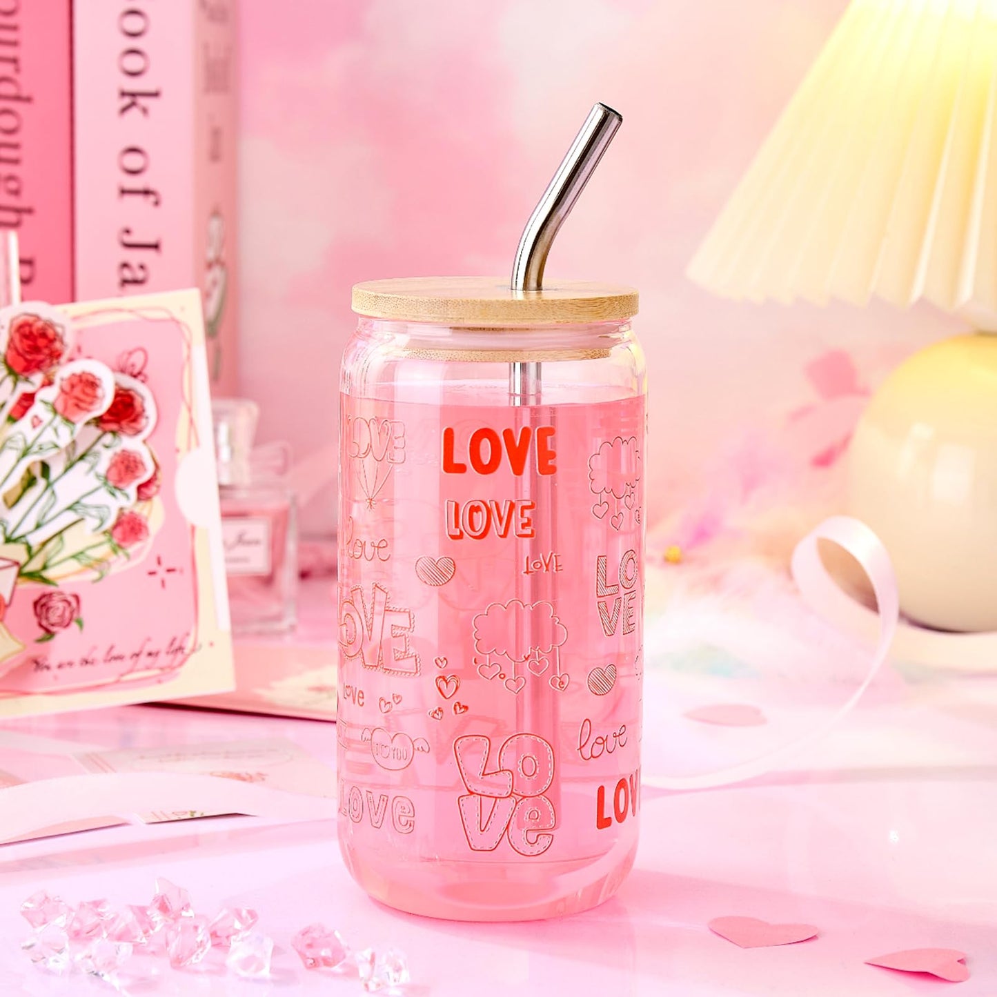 Gift Set for Women，Gift Basket for Her,Gifts Box for Girlfriend Wife Birthday Gifts for Women Heart-shaped Love Gift Wedding Engagement Anniversary Romantic Gifts (Pink)