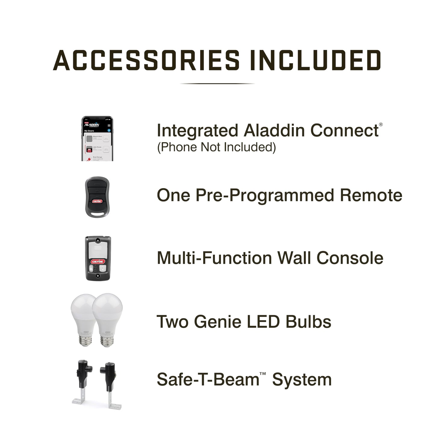 Genie Chain Glide Connect Essentials Smart Garage Door Opener - Reliable Chain Drive Opener With LED Lighting- Compatible with Alexa, SmartThings, Brilliant Smart Home