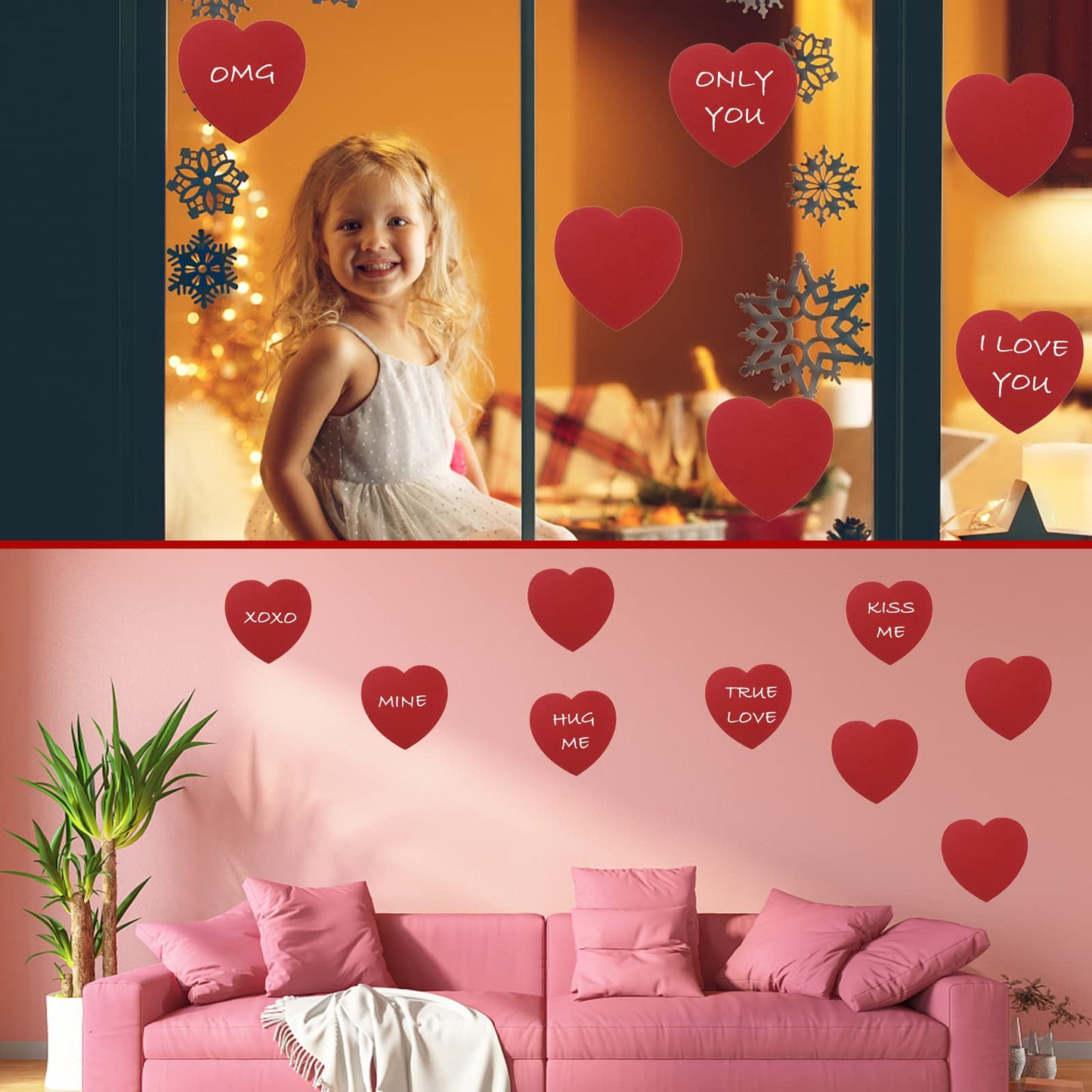 150 Pcs Large Heart Paper Cutouts, Red Heart Shapes Paper Cut Out, Valentines Hearts, Heart Cardstock Cutout for Valentine’s Day Crafts Bulletin Board Wall Classroom Decoration