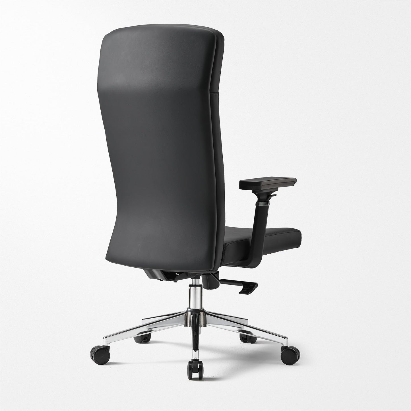 EUREKA ERGONOMIC Eris High Back Leather Desk Chair, Executive Computer Chair with Adjustable 4D Armrests and Large Headrest, Ergonomic Lumbar Support for Home Office, Black