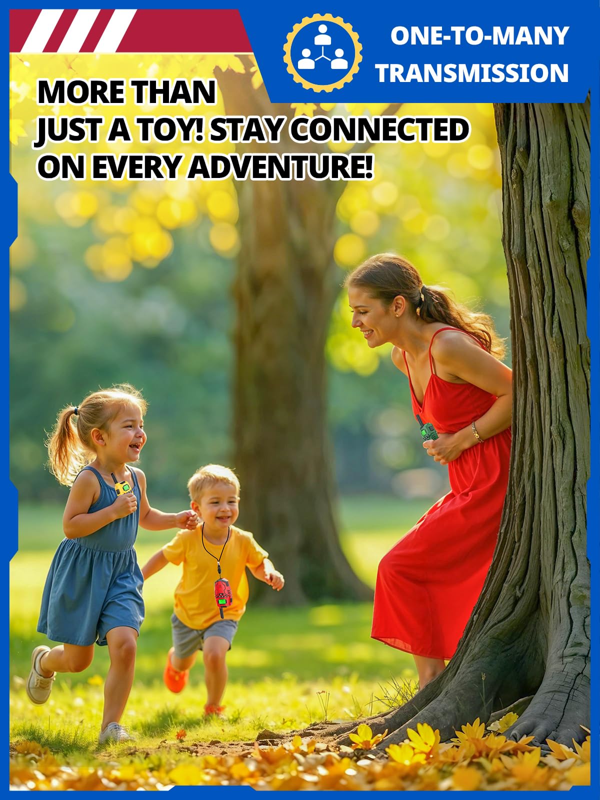 Inspireyes Walkie Talkies for Kids Rechargeable,Long Range 2 Way Radio, Outdoor Camping Games Party Toys for 3 4 5 8-12 Year Old Boys Birthday Xmas Gift for Kids, 3 Pack